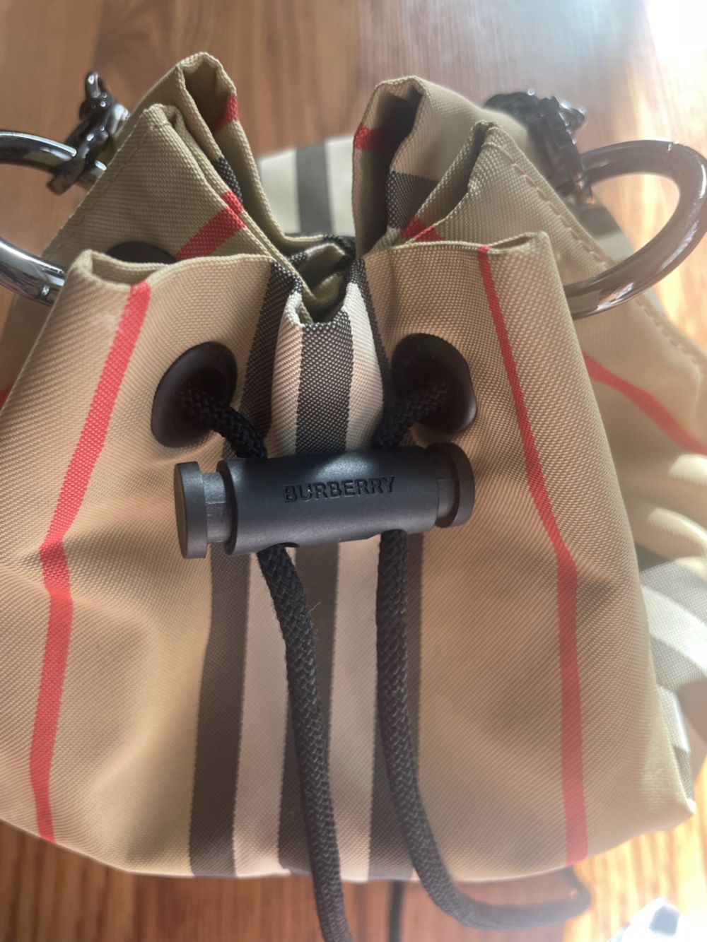Burberry Vintage Check Drawstring Bucket Bag + Handle & Insert Mini Crossbody - Picture 13 of 17